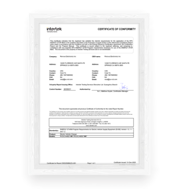 360*380-ETL Certificate for EV Charger
